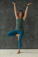 Sundara Leggings - organic cotton high waisted ankle length leggings - yoga leggings - natural fiber leggings