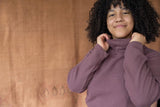 Acacia Crop Top - High Neck Crop Top Made from 100% Organic Cotton Knit Corduroy