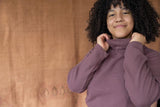 Acacia Crop Top - High Neck Crop Top Made from 100% Organic Cotton Knit Corduroy