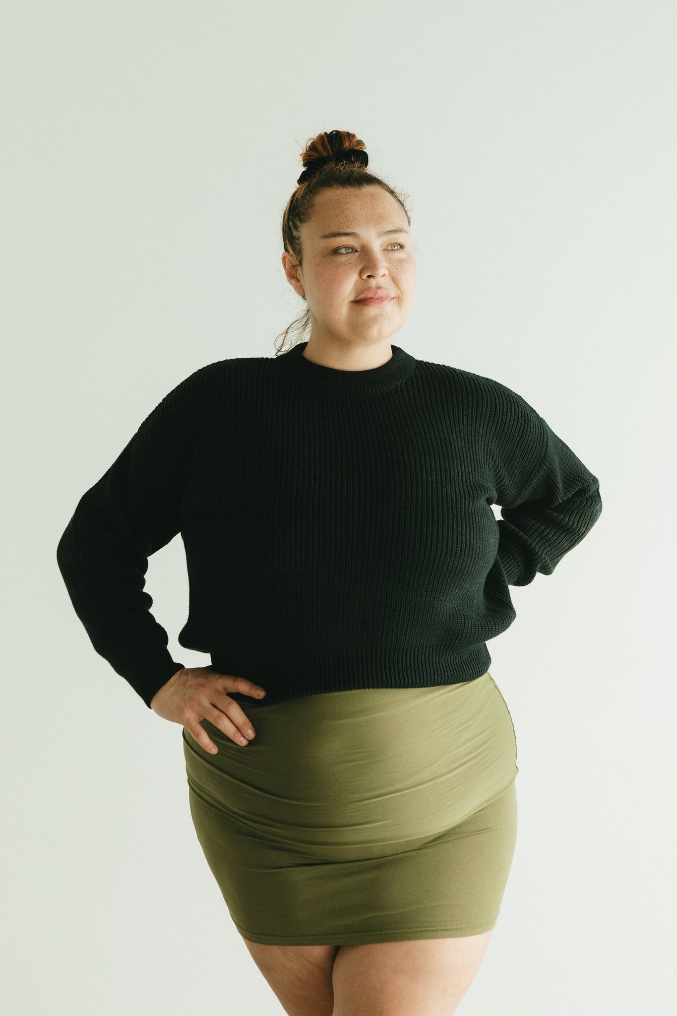 La Mágica Sweater - one hundred percent organic cotton one size fits so many round neck full sleeve sweater in earthy colors