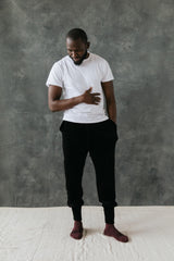 Velvet Komodo Joggers - Cozy organic velvet pants with soft waist and deep pockets