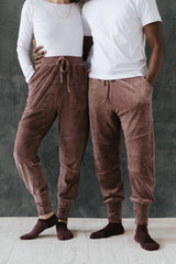 Velvet Komodo Joggers - Cozy organic velvet pants with soft waist and deep pockets