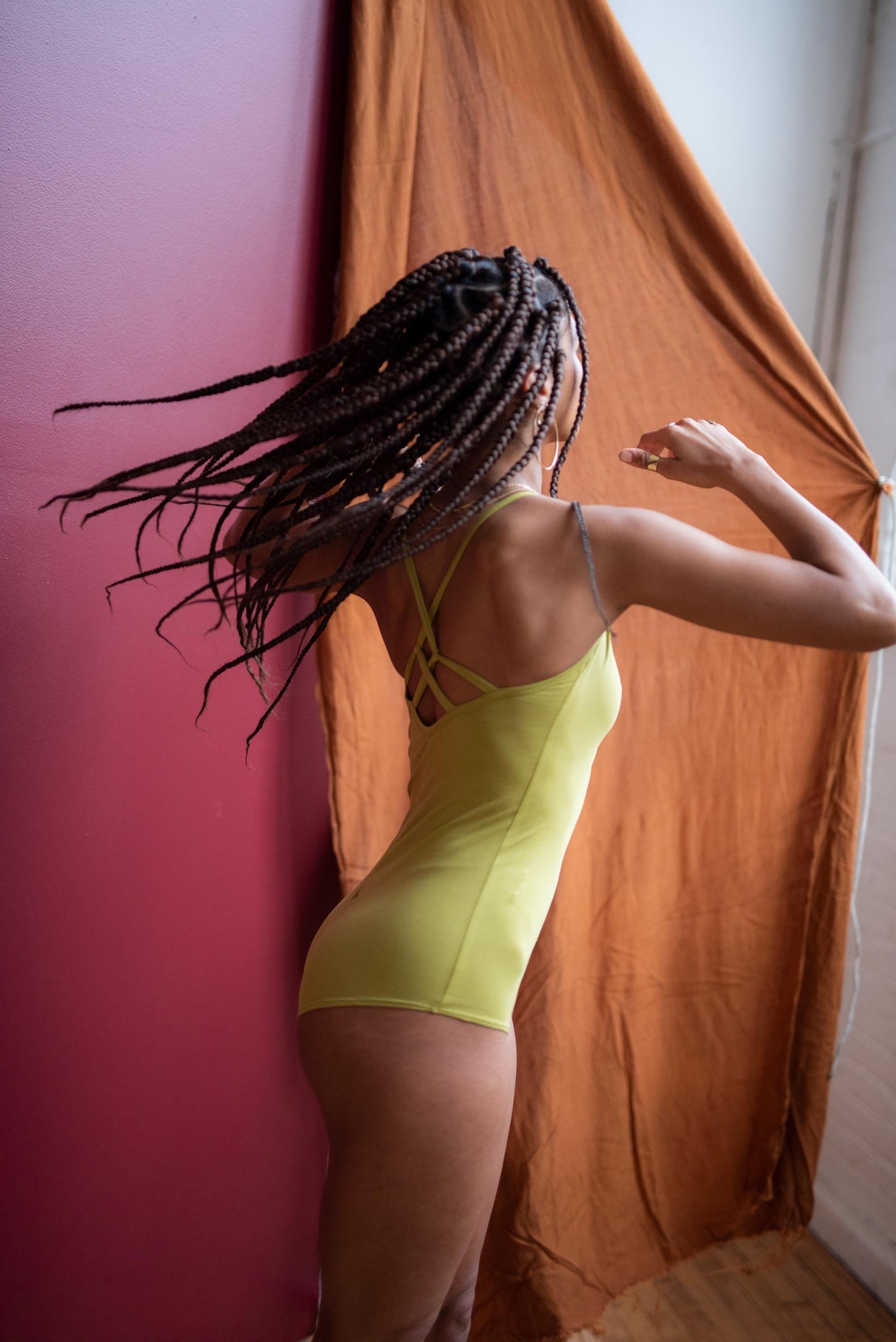 Organic Cotton Bodysuit - sleeveless strappy bodysuit - leotard