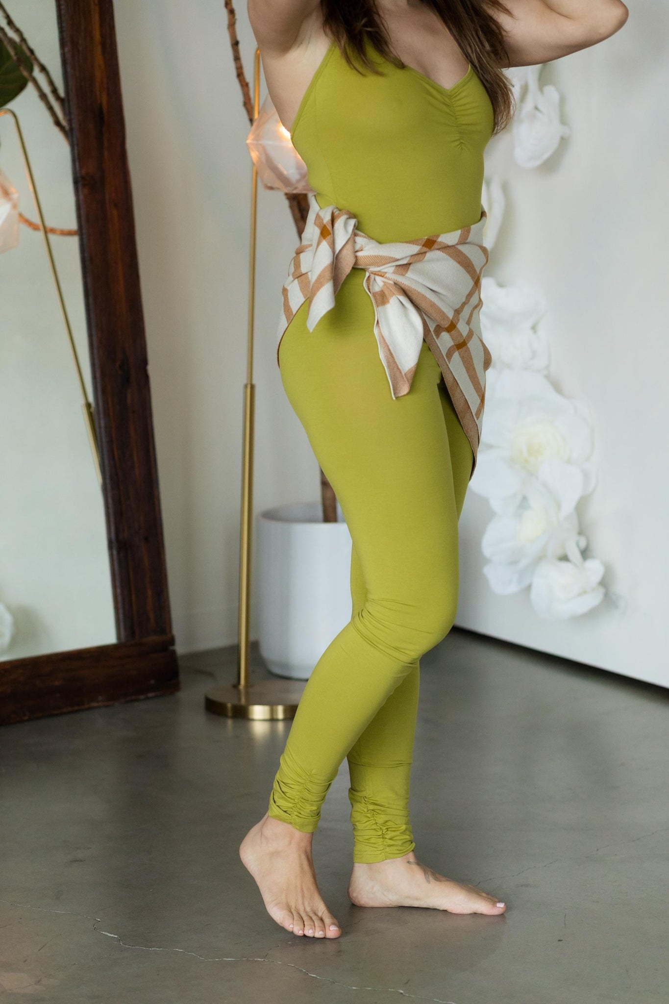 Organic cotton leggings *new colors * ruched ankle leggings - super soft leggings