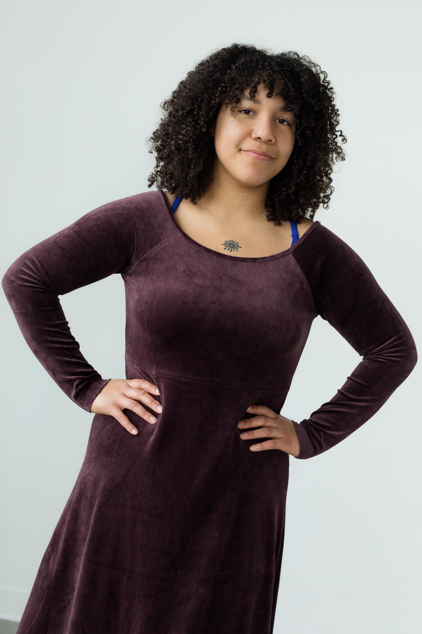 Velvet Isabella Dress - Organic Cotton Velvet Maxi Dress - Empire wais Una Pluma Velvet Isabella Dress - Organic Cotton Velvet Maxi Dress - Empire wais Una Pluma