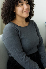 Melange Sweater - 100% organic cotton lightweight round neck sweater