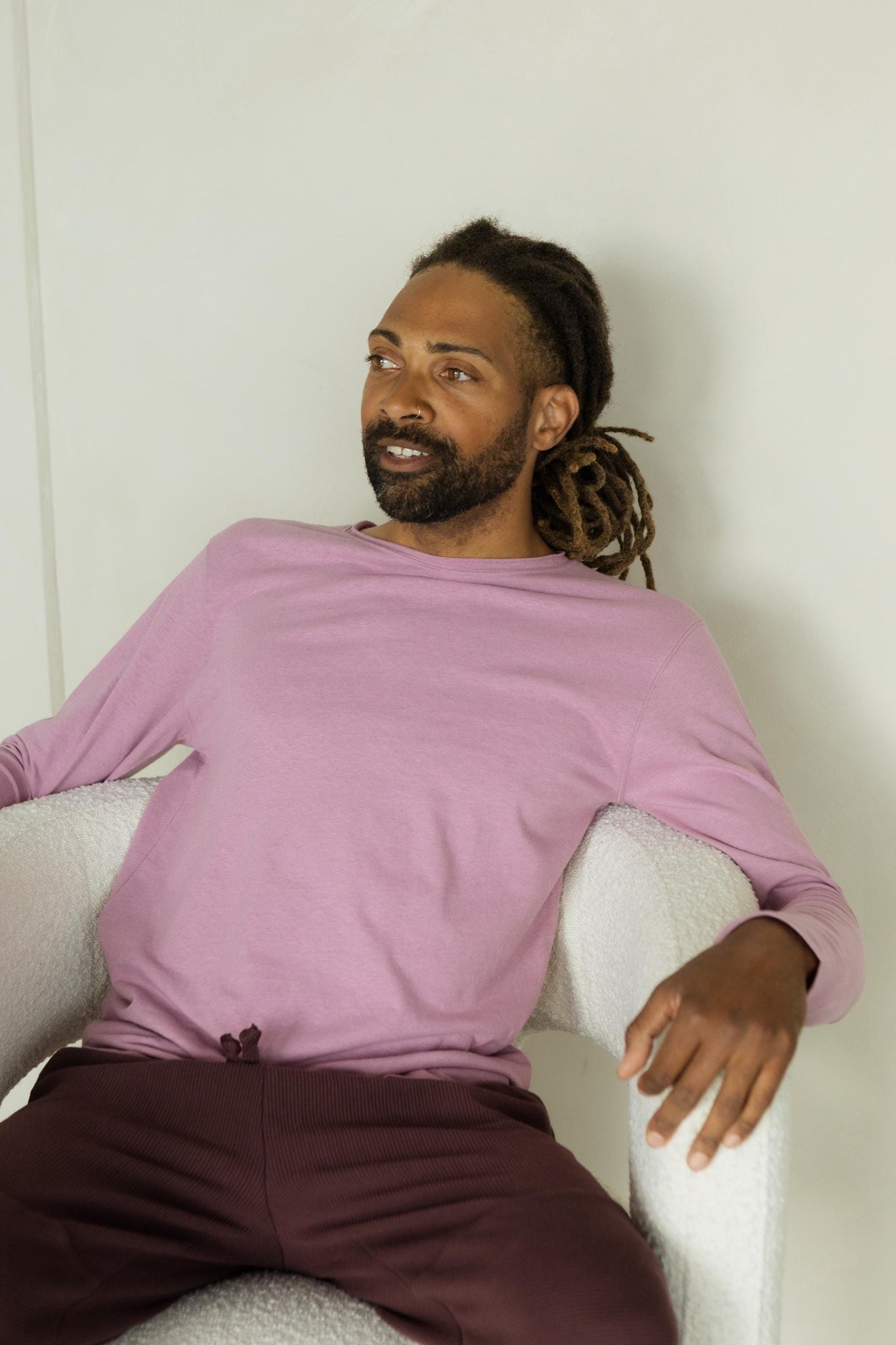 Linen Long Sleeve - Classic long sleeve t shirt made from soft linen organic cotton jersey material