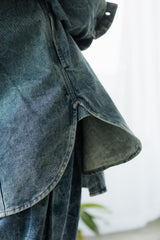 Shaket - Organic denim shirt - jacket with special wash and lots of pockets