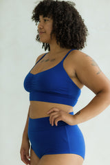 Organic Bralette - Cross Back Organic Cotton Bra Top - Yoga Bra