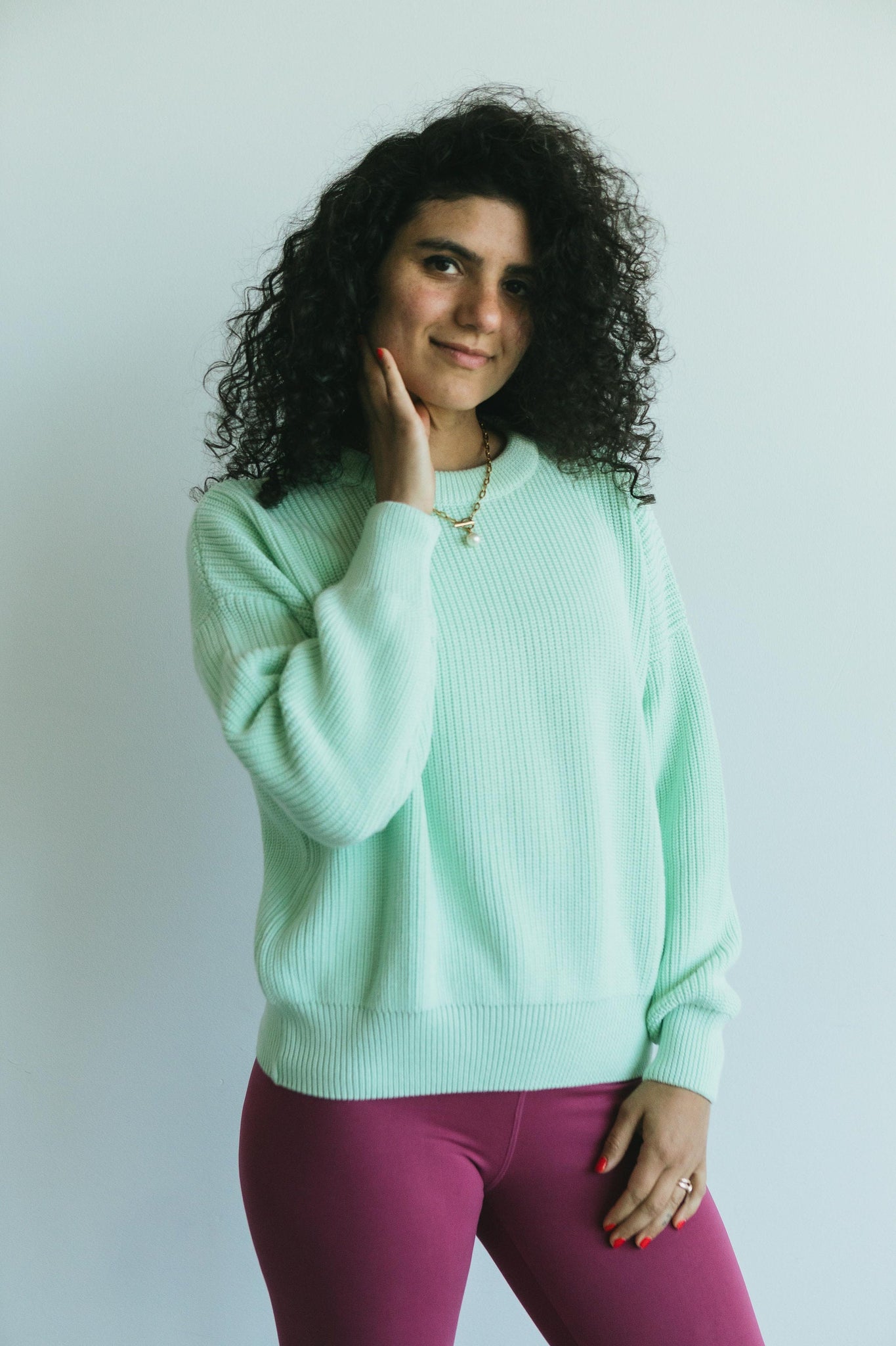 La Mágica Sweater - one hundred percent organic cotton one size fits so many round neck full sleeve sweater in earthy colors