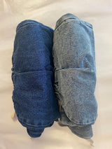 Jeans Número 2 - Wide leg organic cotton jeans with elastic waist and drawstring