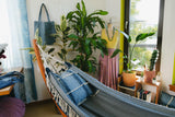 Denim Pillow - Stone washed accent pillow - full of fringe comfy and cute organic cotton pillow