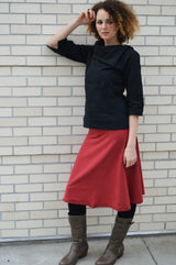 Bell Skirt- convertible skirt/dress - roll over waist skirt - organic cotton skirt