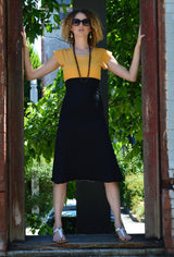 Bell Skirt- convertible skirt/dress - roll over waist skirt - organic cotton skirt