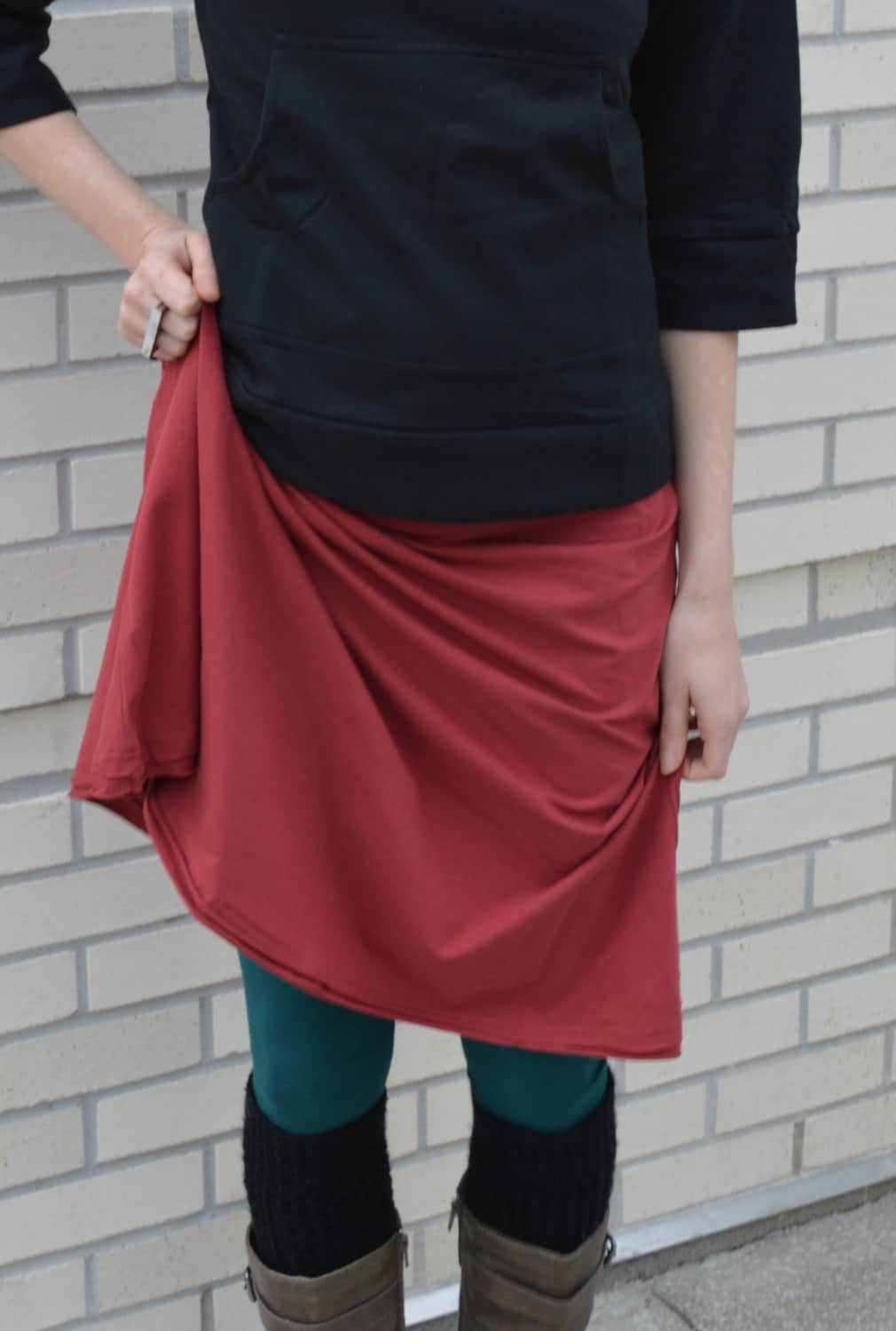 Bell Skirt- convertible skirt/dress - roll over waist skirt - organic cotton skirt