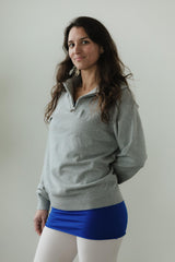 Zip Sweater - organic cotton pull over sweater with collar - zipper polo sweater