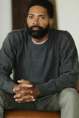 El Checker Sweater - organic cotton knit checkerboard - mid weight natural fiber pull over sweater