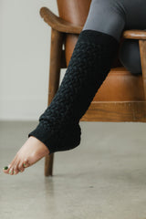 Basketweave Leg Warmers - Organic cotton chunky textured earthy colors