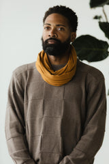 Infinity Scarf - organic cotton knit muffler - natural fiber soft neck warmer