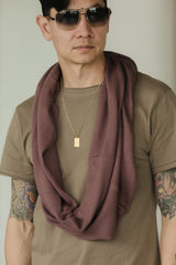 Infinity Scarf - organic cotton knit muffler - natural fiber soft neck warmer