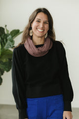 Infinity Scarf - organic cotton knit muffler - natural fiber soft neck warmer