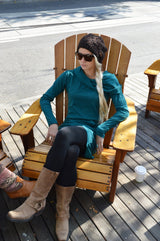 Nomad dress -*new colors* hooded cowl dress with pocket- made from 100% organic cotton jersey