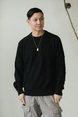 El Checker Sweater - organic cotton knit checkerboard - mid weight natural fiber pull over sweater