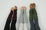 Basketweave Leg Warmers - Organic cotton chunky textured earthy colors