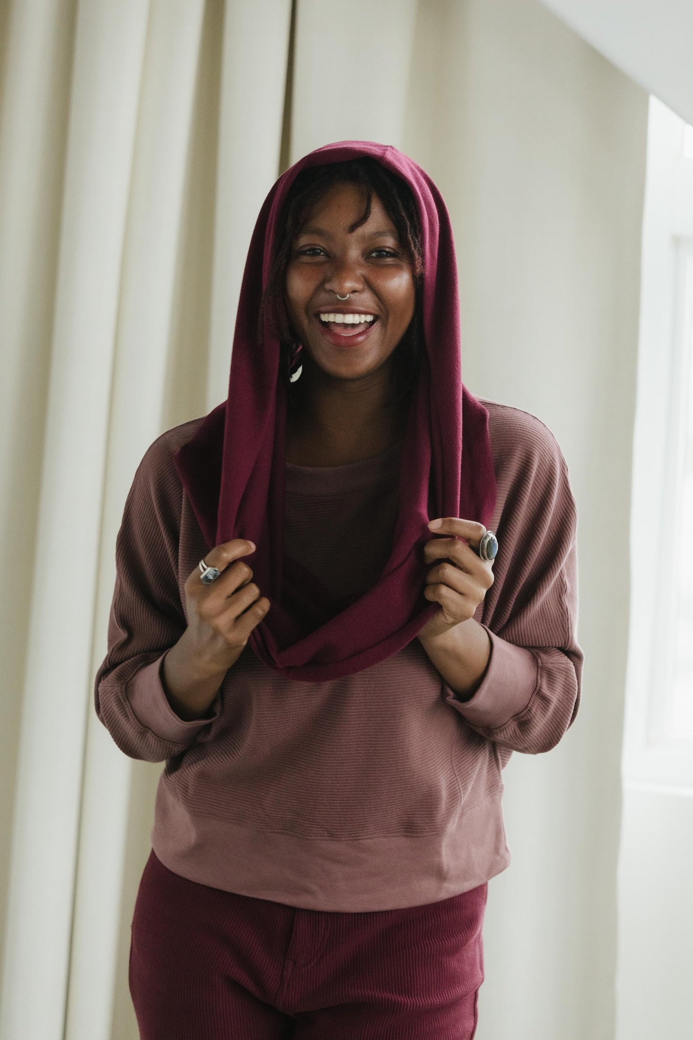 Infinity Scarf - organic cotton knit muffler - natural fiber soft neck warmer