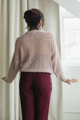 Itim Sweater - Mixed color organic cotton crew neck sweater - stripes of color