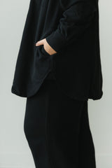 Corduroy Shaket - Organic cotton button down shirt jacket - knit corduroy