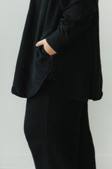 Corduroy Shaket - Organic cotton button down shirt jacket - knit corduroy