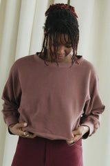 Asana Top - Relaxed dolman sweatshirt made from soft organic cotton knit corduroy material
