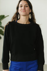 Asana Top - Relaxed dolman sweatshirt made from soft organic cotton knit corduroy material