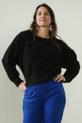 Asana Top - Relaxed dolman sweatshirt made from soft organic cotton knit corduroy material