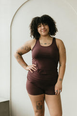Yogini Tank Top - yoga top - stretchy long racer back tank top
