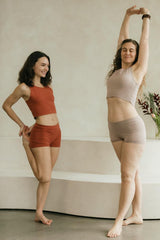 Racer Back Vinyasa Top - Reversible Crop top with high neckline