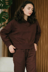 Estrella Hoodie - organic cotton cropped hooded sweatshirt