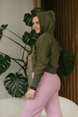 Estrella Hoodie - organic cotton cropped hooded sweatshirt