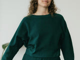 Asana Top - Relaxed dolman sweatshirt made from soft organic cotton knit corduroy material