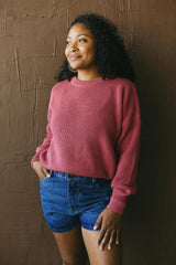 La Mágica Sweater - one hundred percent organic cotton one size fits so many round neck full sleeve sweater in earthy colors