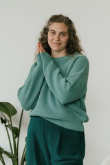 La Mágica - Organic Cotton Sweater: Earthy Colors, One Size
