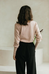 Melange Sweater - 100% organic cotton lightweight round neck sweater