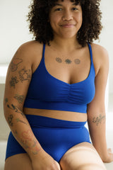Organic Bralette - Cross Back Organic Cotton Bra Top - Yoga Bra