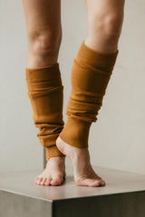 Lightweight Leg warmers - cozy organic cotton knit leg warmers in earth colors