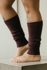 Lightweight Leg warmers - cozy organic cotton knit leg warmers in earth colors