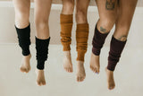 Lightweight Leg warmers - cozy organic cotton knit leg warmers in earth colors