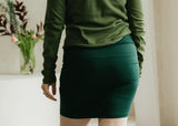 Convertible mini skirt/dress- organic cotton mini skirt- roll over mini skirt