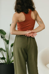 Racer Back Vinyasa Top - Reversible Crop top with high neckline