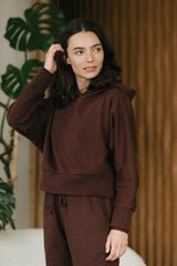 Estrella Hoodie - organic cotton cropped hooded sweatshirt